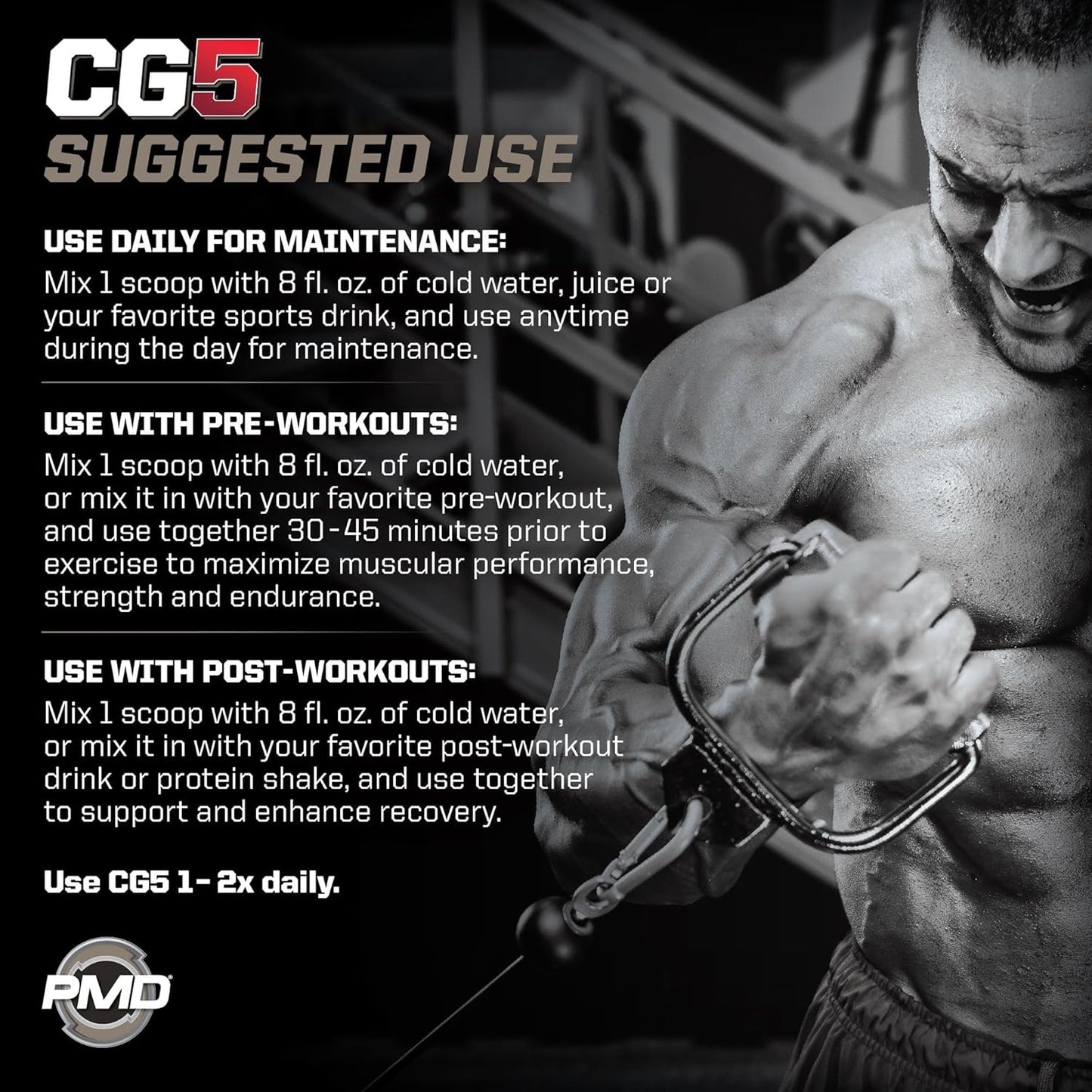 pmd-sports-cg5-cherry-vanilla-slush-creatine-l-glutamine-powder---boost-strength-muscle-growth-performance---pre-post-workout-supplement---30-servings-7