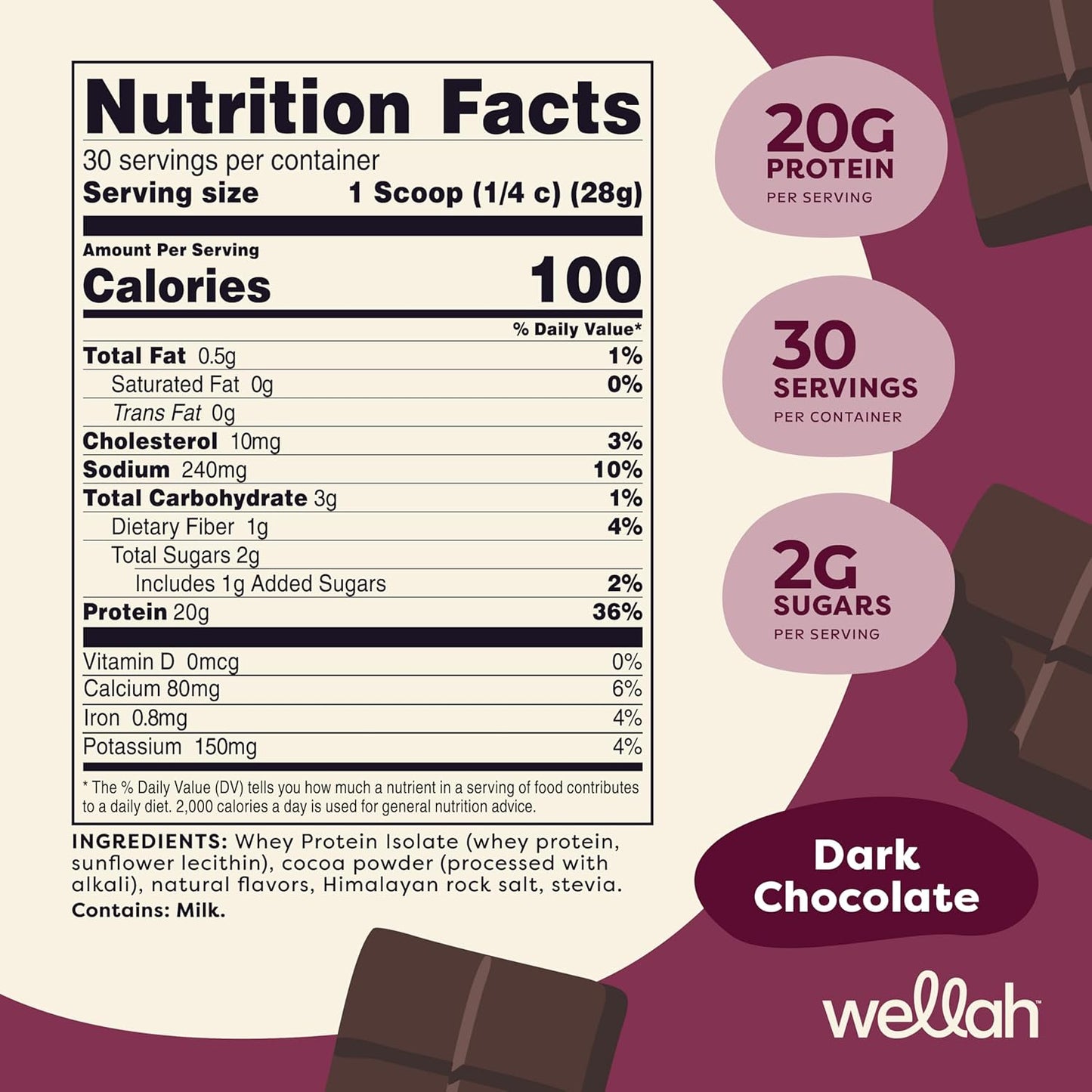 dark-chocolate-whey-protein-isolate---wellah-protein-your-whey-30-servings-2