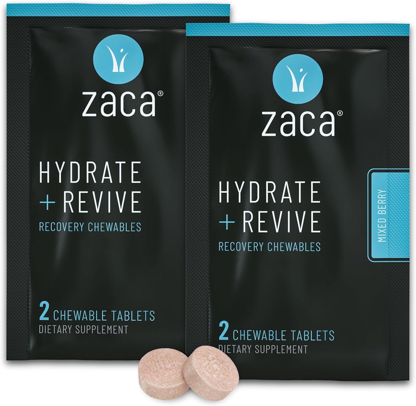 zaca-recovery-chewable-supplement---hydrate-and-revive-for-parties-travel-exercise-and-altitude---non-sugar-non-gluten-mixed-berry---2-packets-4-tablets-1