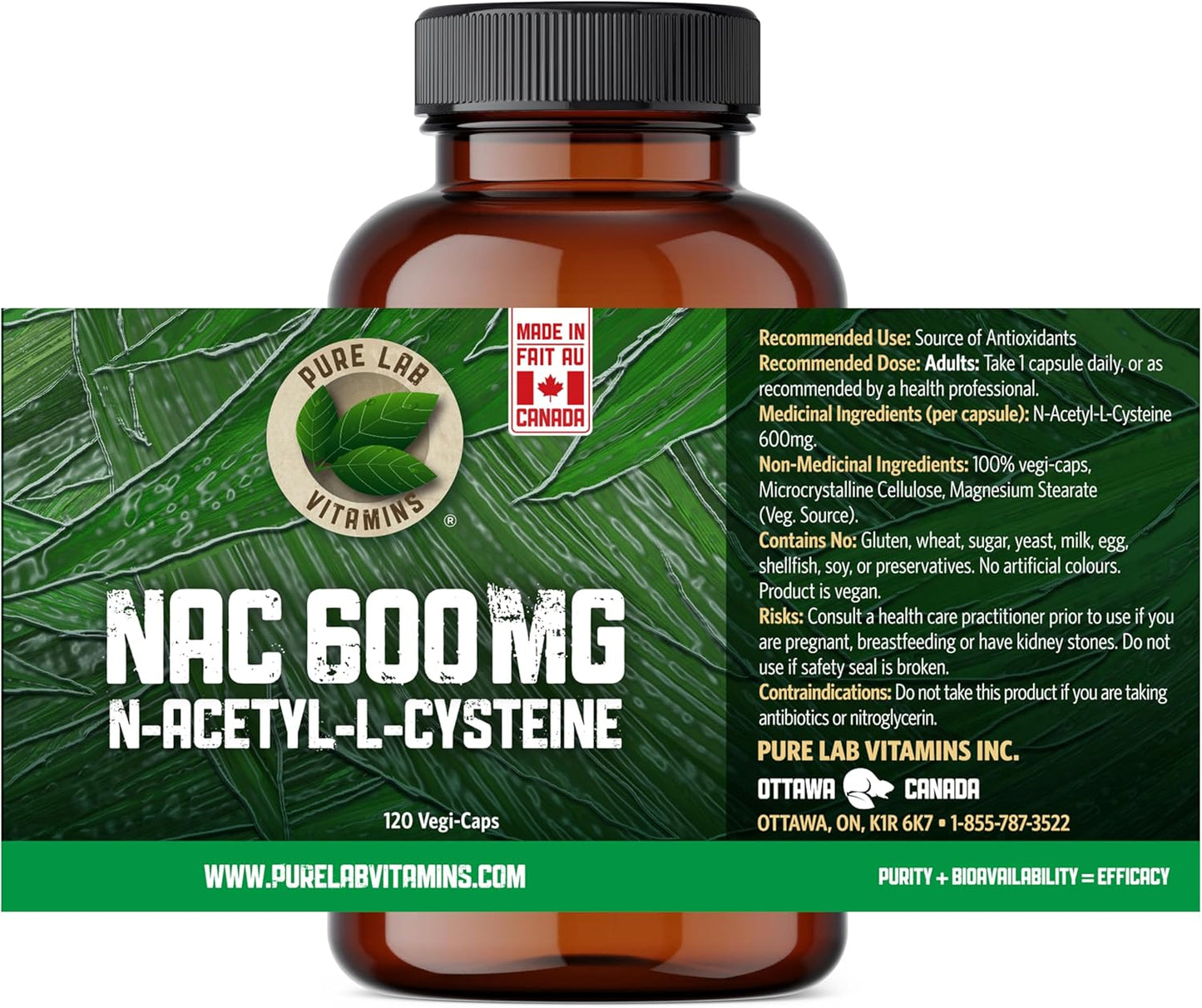 high-quality-nac-n-acetyl-cysteine-600mg-capsules---120-count---made-in-canada-by-pure-lab-vitamins-8
