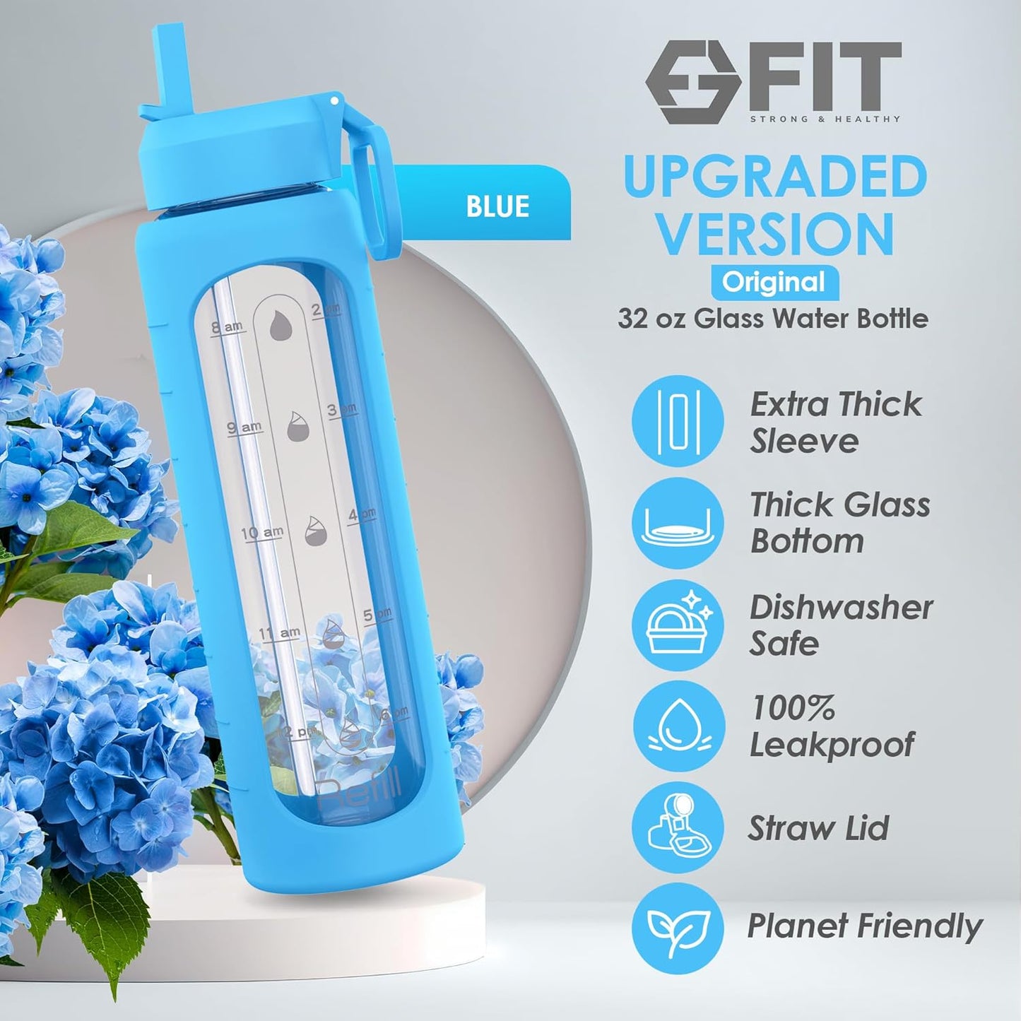 fit-strong-healthy-glass-meal-prep-containers-water-bottle-bundle---4-pack-32-oz-containers-straw-lid-time-marker-sleeve-extra-lid-5
