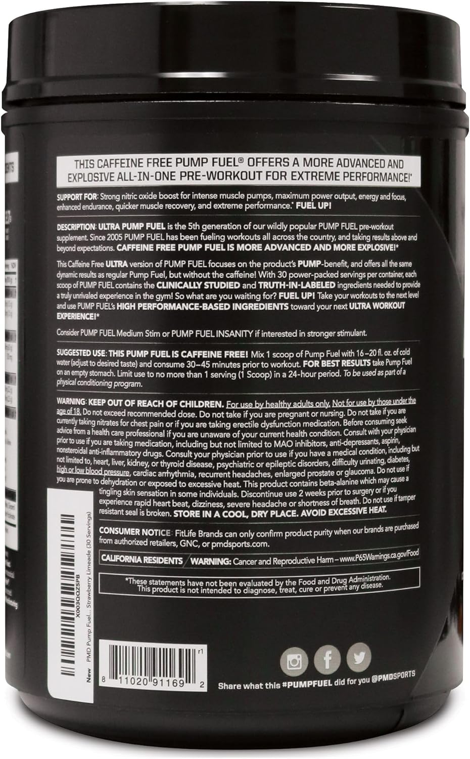 pmd-sports-ultra-pump-fuel-caffeine-free-strawberry-limeade-pre-workout-drink-mix---energy-endurance-complex---30-servings-3