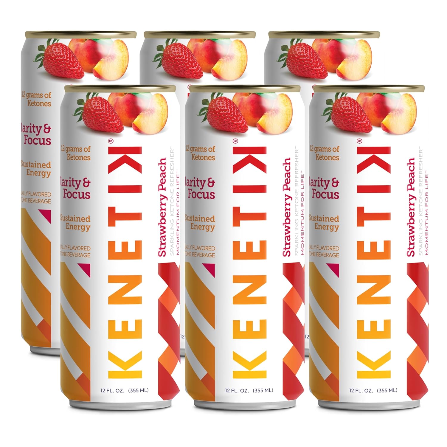 kenetik-strawberry-peach-nootropic-ketone-drink---6-pack-sugar-caffeine-free-energy-boost-with-d-bhb-ketones-for-focus-performance-no-crash-or-jitters---ready-to-drink-formula-1