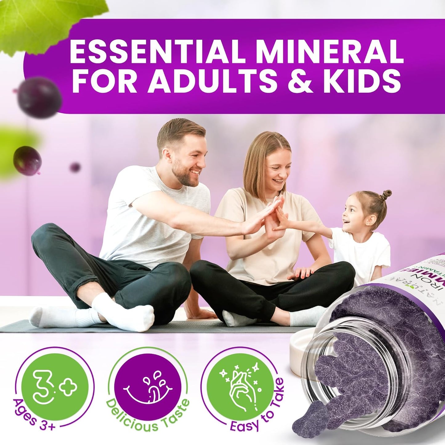 iron-gummies-with-vitamin-c-for-adults-kids---chewable-supplement-for-anemia-red-blood-cells-energy-immunity-brain-health---grape-flavor-vegan---max-absorption-3