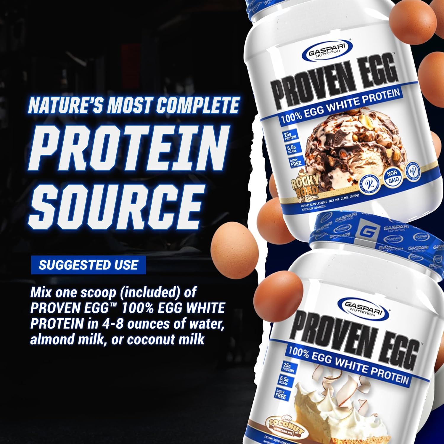 gaspari-nutrition-proven-egg-white-protein-powder---25g-protein-keto-friendly-dairy-lactose-soy-free---salted-caramel-flavor---2-lbs-4