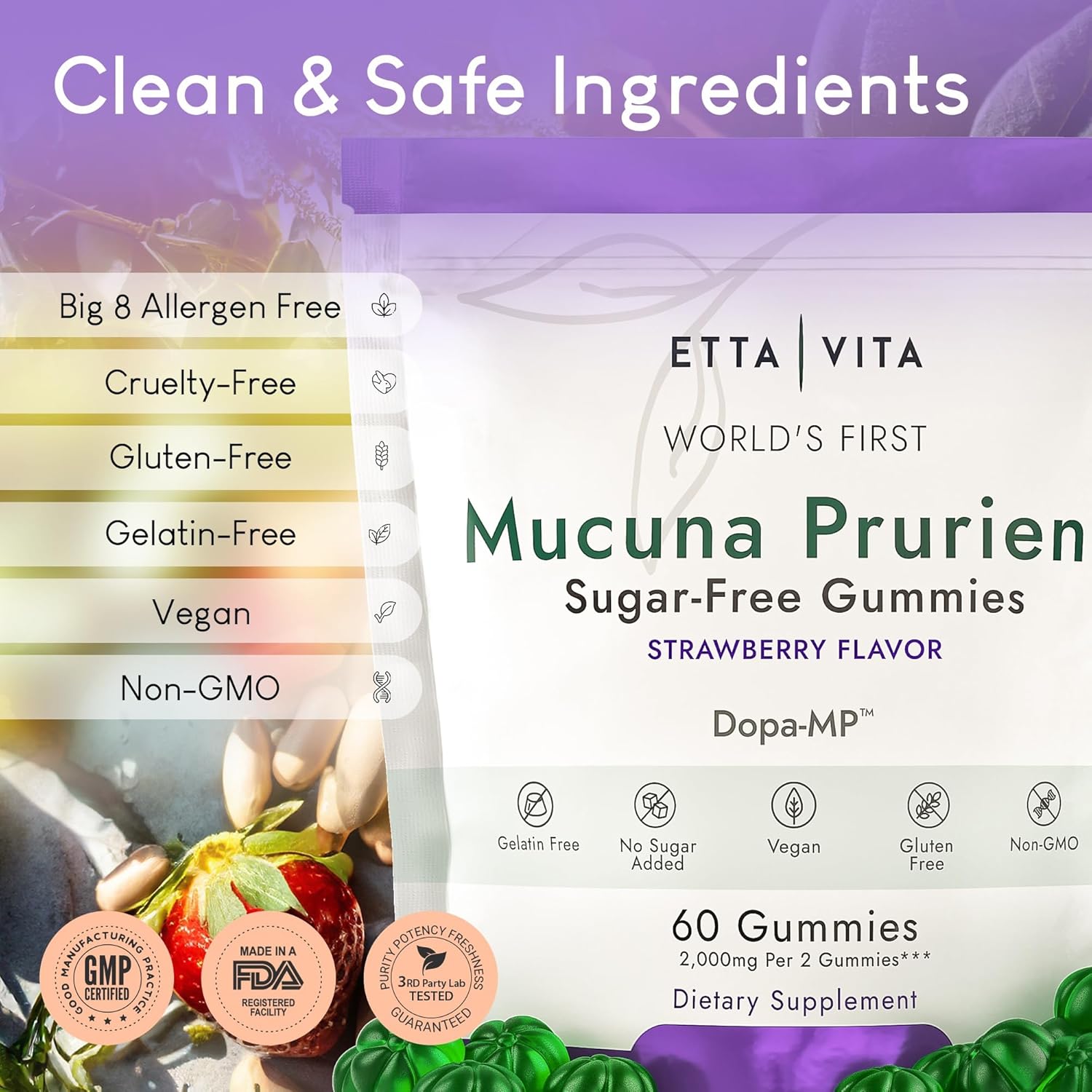 sugar-free-dopamine-supplement-gummies---potent-mucuna-pruriens-extract-for-energy-focus-calm-mood-motivation---vegan-non-gmo-gluten-free---60ct-5
