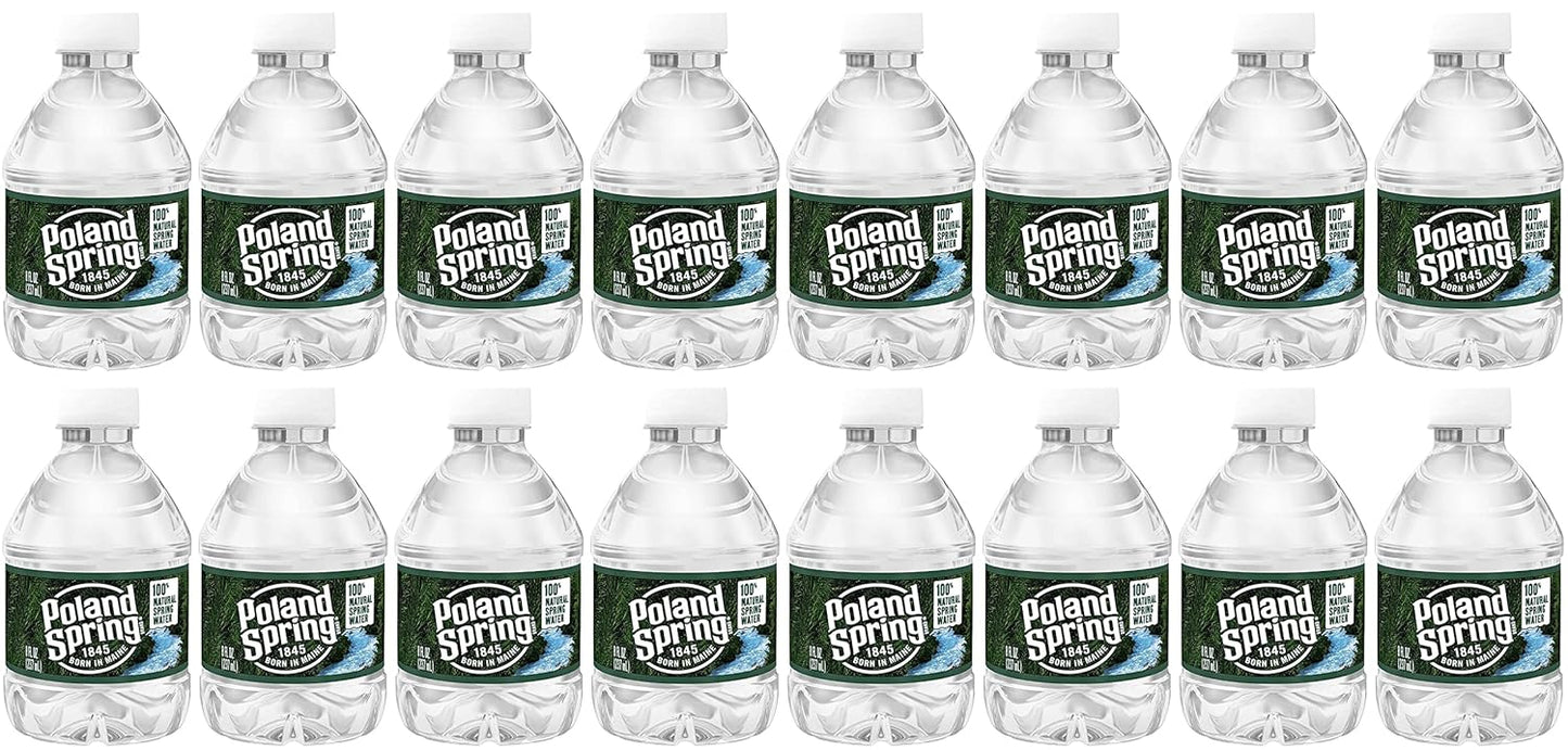 Poland Spring 8 oz Mini Bottled Water 16 Pack - Macouba Small Spring Water Bottles - Espot.com.au