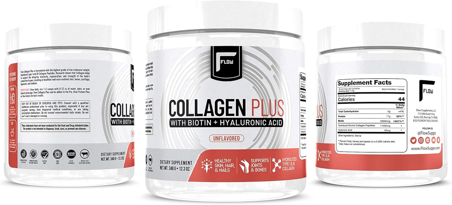 hydrolyzed-collagen-peptides-powder-with-hyaluronic-acid-and-biotin---multi-collagen-supplement-type-i-iii---348g-pack-5