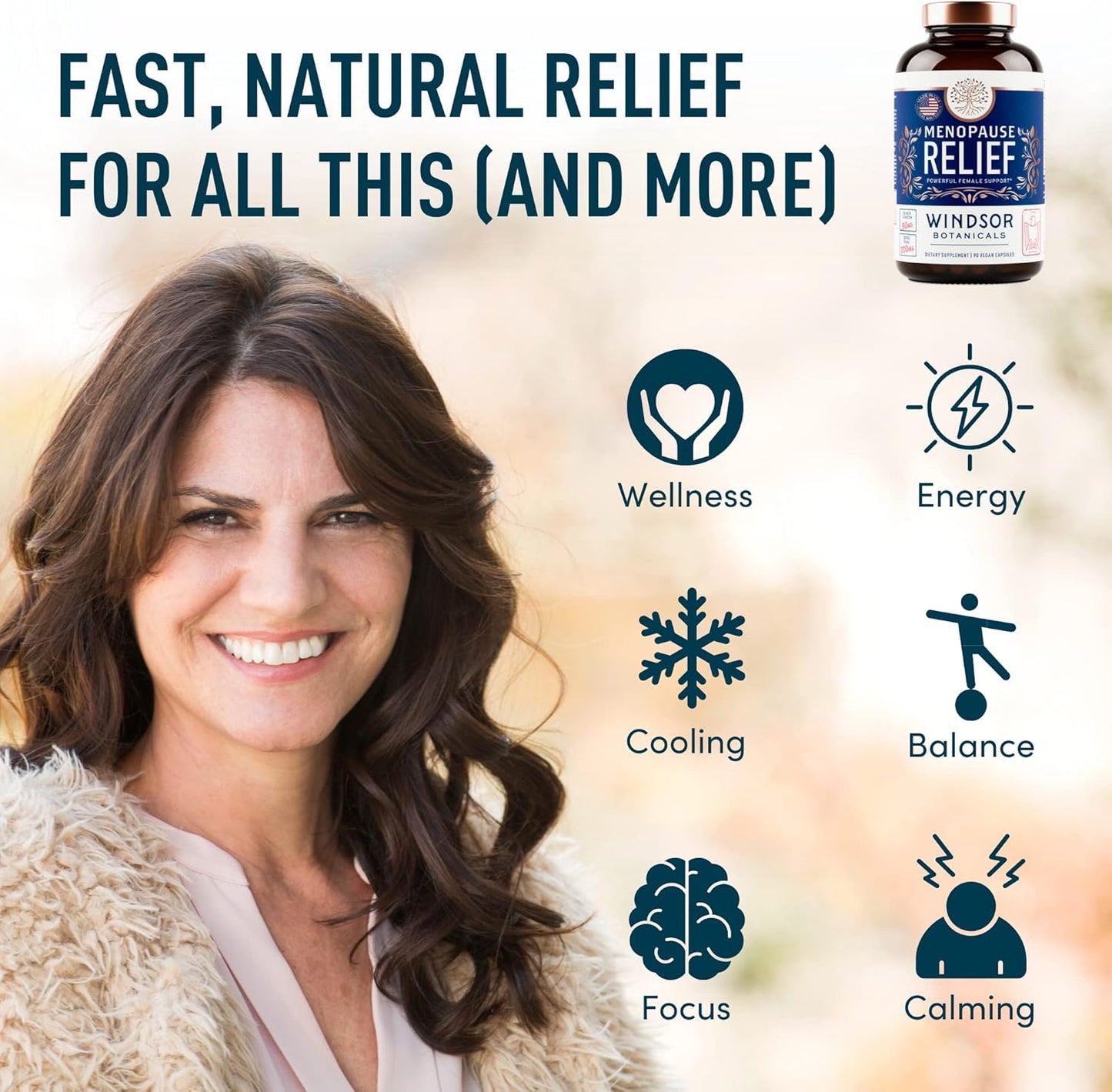 WINDSOR BOTANICALS Menopause Support and Bloat Relief Probiotic Bundle for Women's Health - Espot.com.au