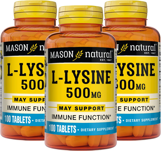 mason-natural-l-lysine-500mg-with-calcium-tablets---300-count-supports-immune-function-and-nutrient-absorption-pack-of-3-1
