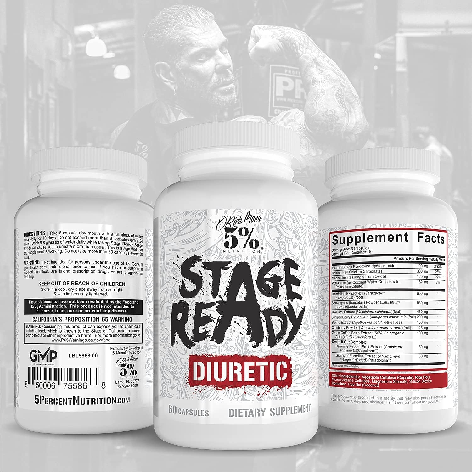 stage-ready-diuretic-supplement---fast-acting-competition-diuretic-for-weight-cut-bloat-relief---natural-formula-with-dandelion-root-shavegrass-uva-ursi---60-pills-3