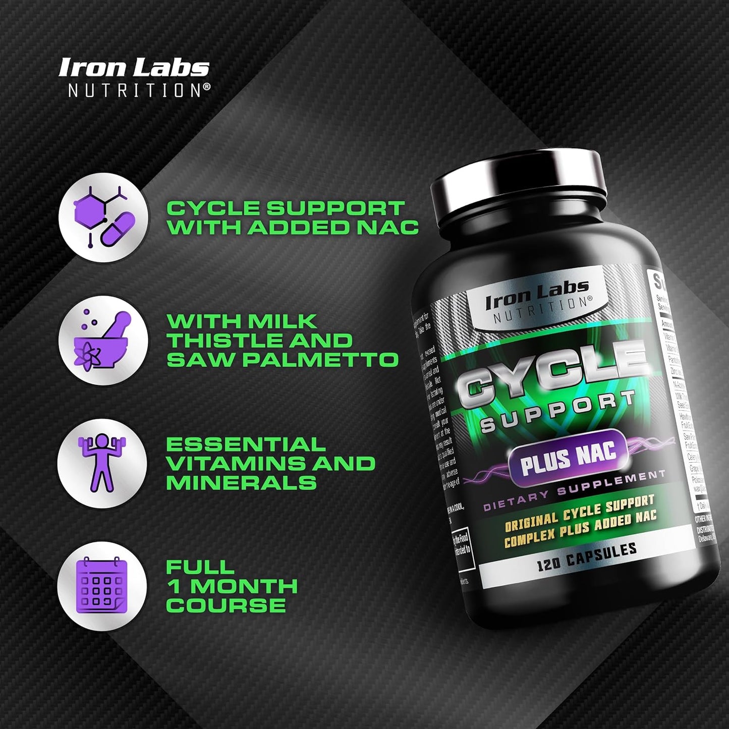 iron-labs-nutrition-cycle-support-plus-nac---kidney-liver-supplement---on-cycle-support-for-men---n-acetyl-l-cysteine-milk-thistle---120-capsules-3