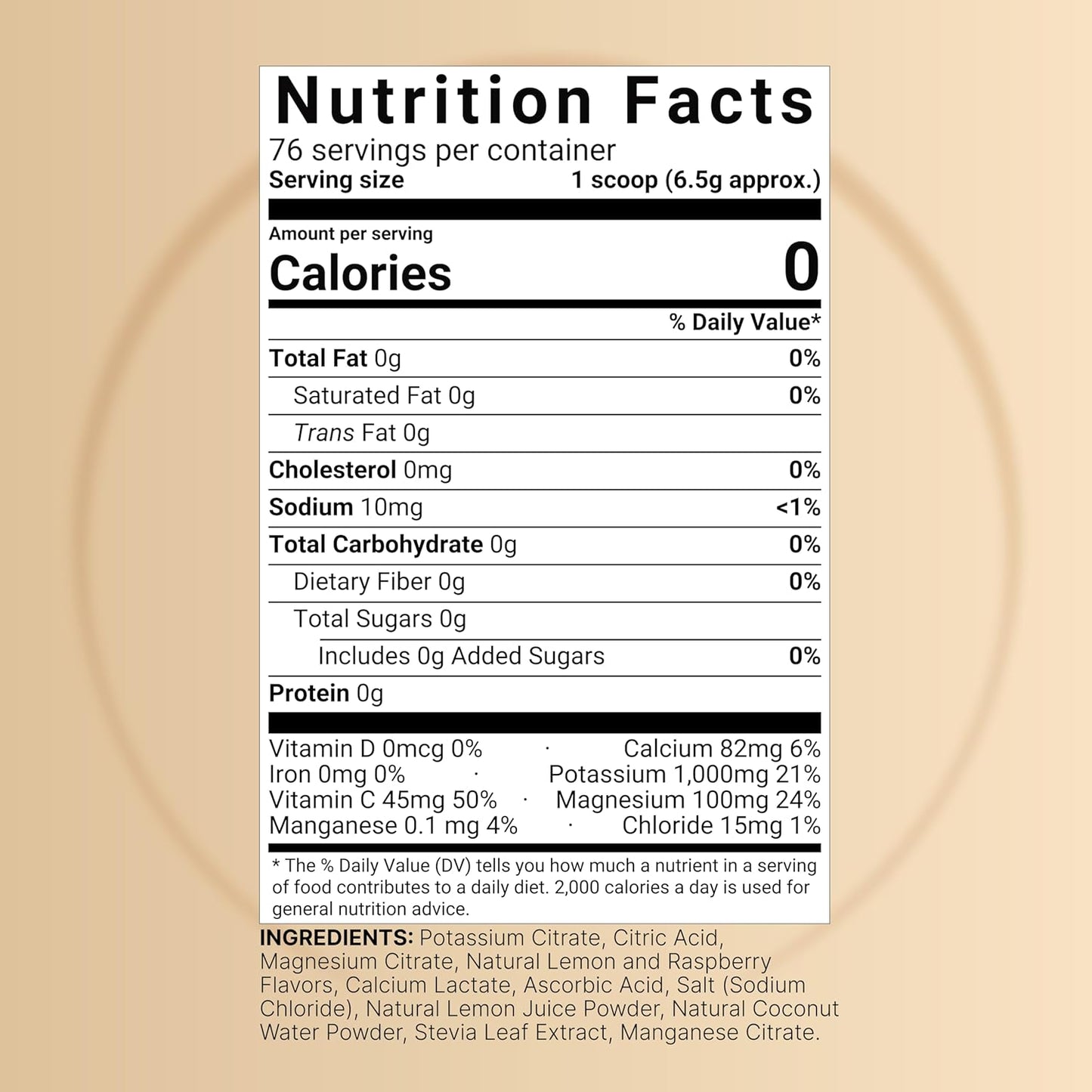 500g NatureBell Electrolytes Powder for Keto Fast Hydration - 76 Servings, Carnivore-Friendly with High Potassium, Minerals & Coconut Water - Raspberry Lemonade Flavor - Espot.com.au