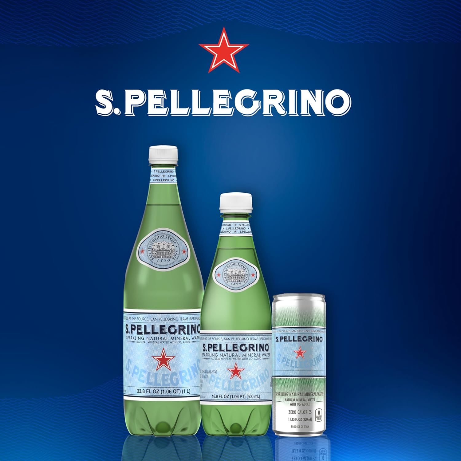 S.Pellegrino Sparkling Natural Mineral Water, 16.9 Fl Oz Plastic Bottles - Pack of 12 - Espot.com.au