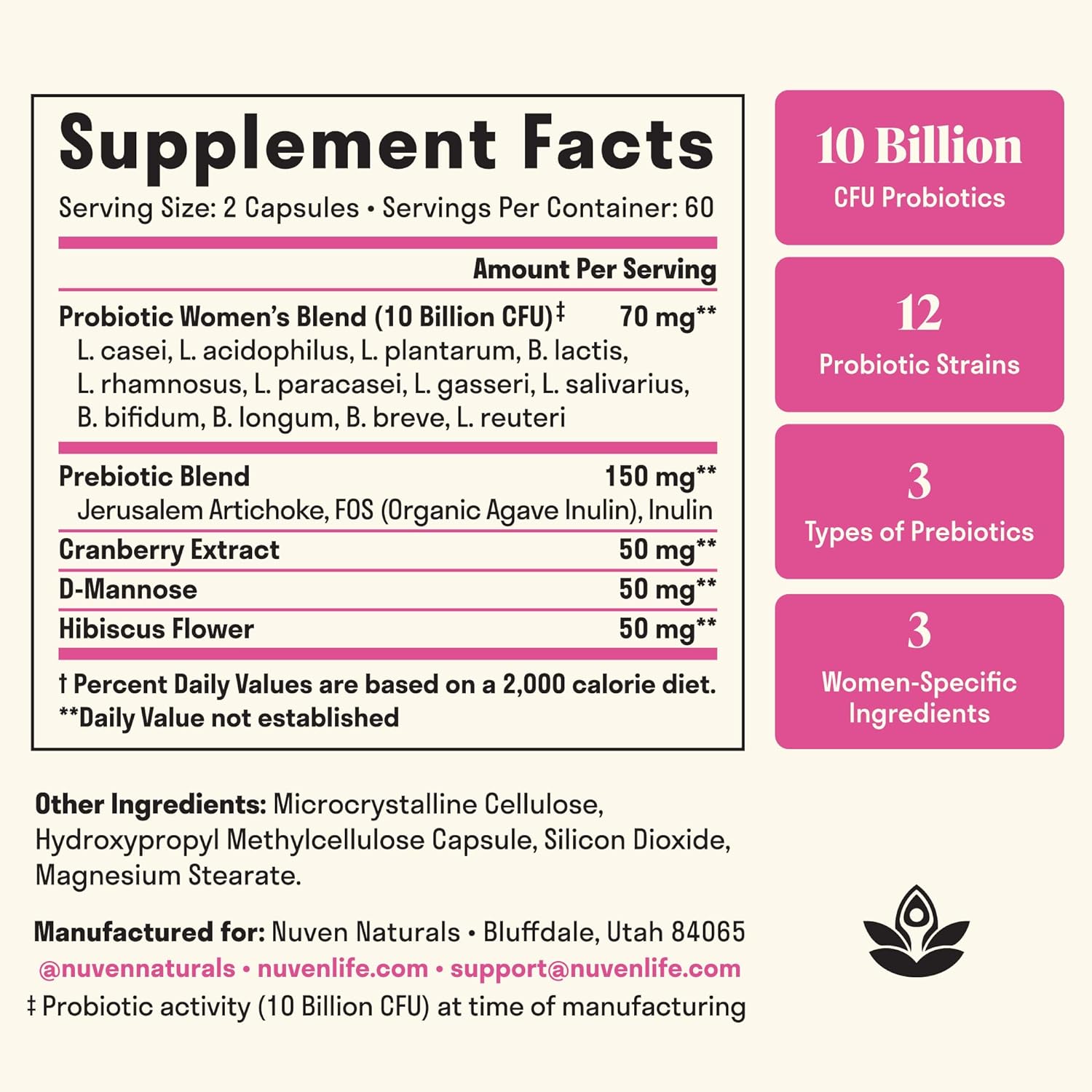 nuven-naturals-womens-probiotic-with-prebiotics-d-mannose-cranberry---60-servings---12-strains-for-digestive-vaginal-health-immune-support---ph-balance-formula-2