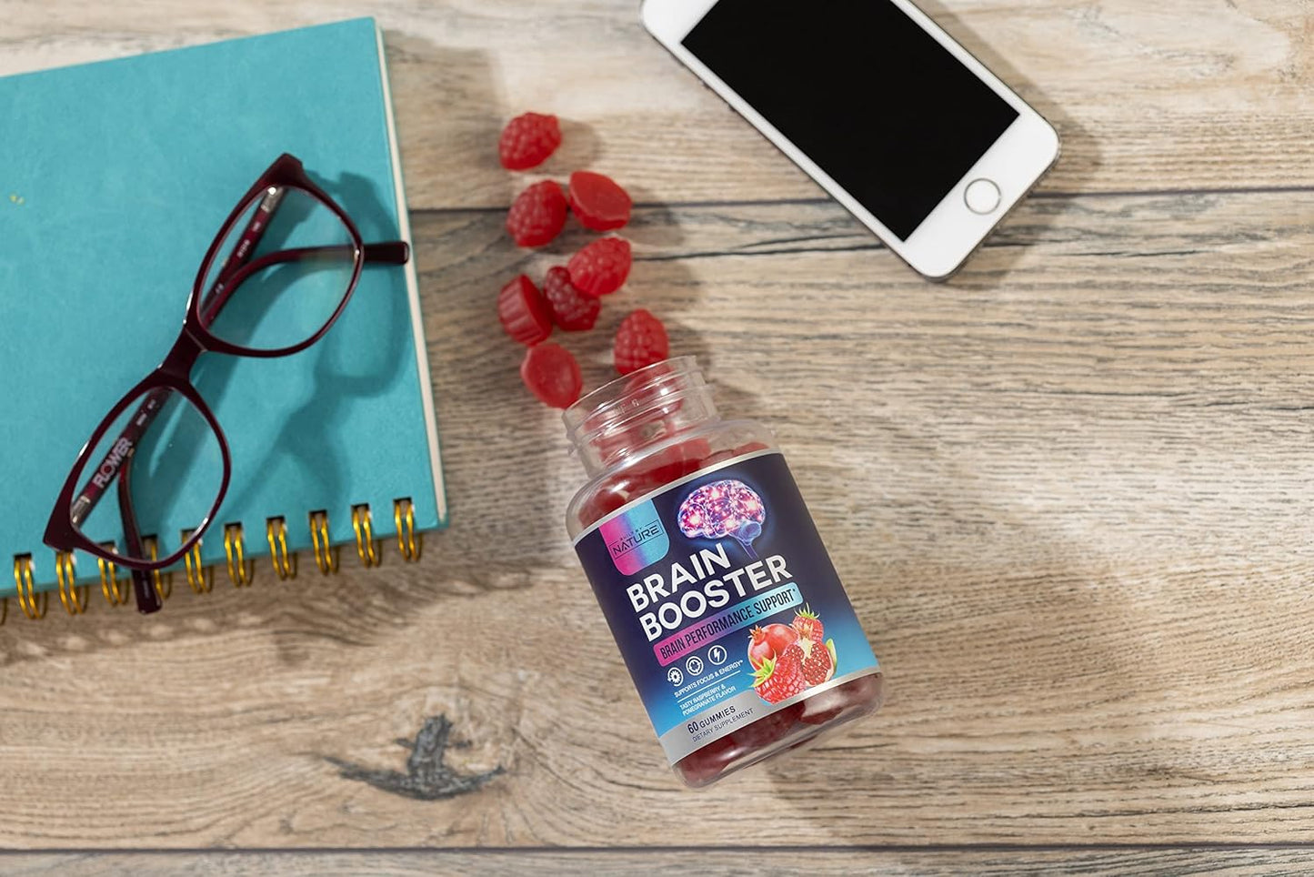 natural-brain-booster-gummies---memory-focus-energy-supplement---vitamins-b6-b12-phosphatidylserine-for-cognitive-function---60-gummies-9