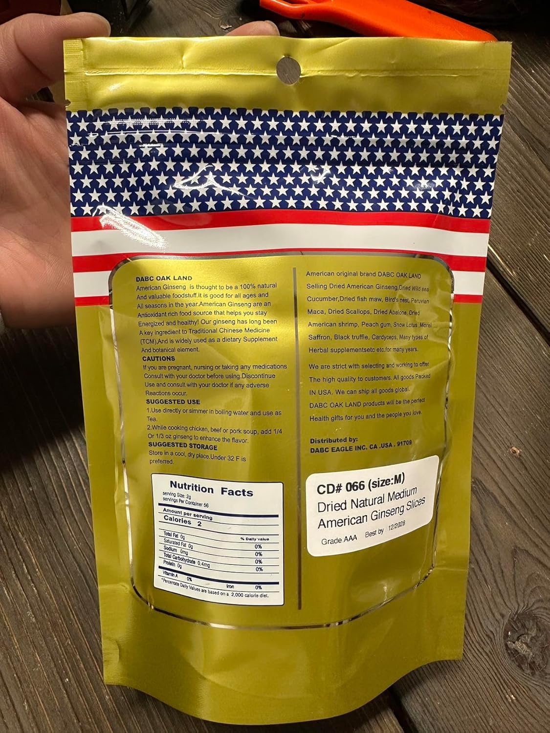wisconsin-grown-dabc-oak-land-dol-american-ginseng-slices---4oz-bag---ideal-for-ginseng-tea---health-benefits---sliced-ginseng-root---8