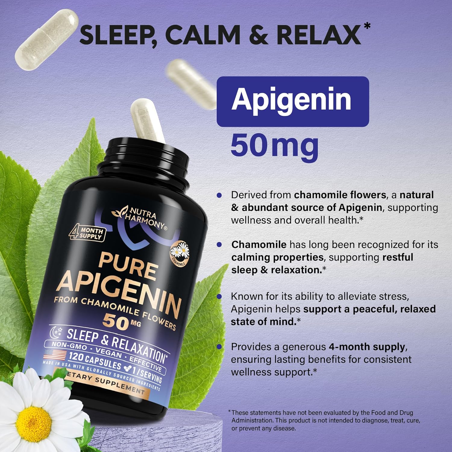 apigenin-50mg-supplement-for-sleep---natural-chamomile-extract---promotes-quality-rest-relaxation---vegan-non-gmo---120-capsules---made-in-usa-4
