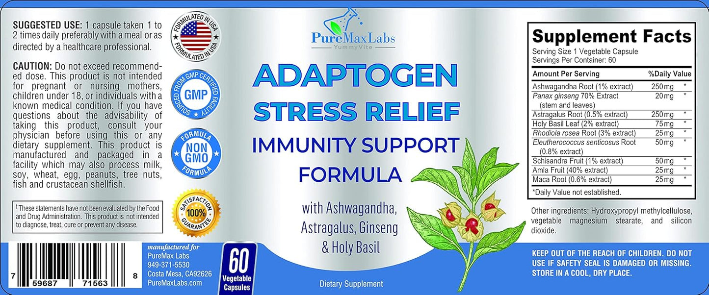organic-adaptogen-stress-relief-supplement---immune-support-formula-with-ashwagandha-astragalus-ginseng---non-gmo-vegan-capsules---60-count-5