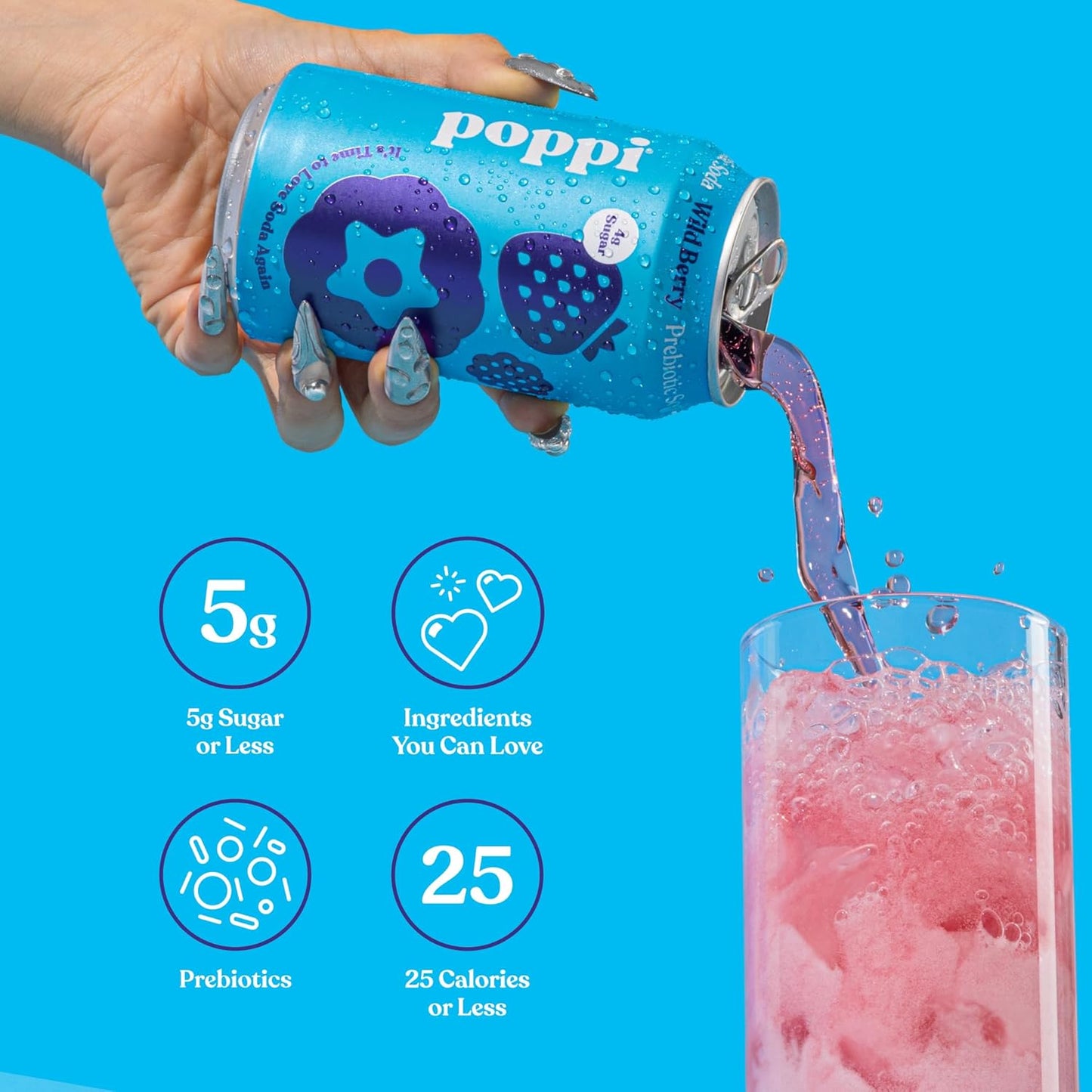 poppi-sparkling-prebiotic-soda-beverage---wild-berry-flavor-12-oz-cans-pack-of-12---apple-cider-vinegar-seltzer-water-fruit-juice---varying-packaging-4