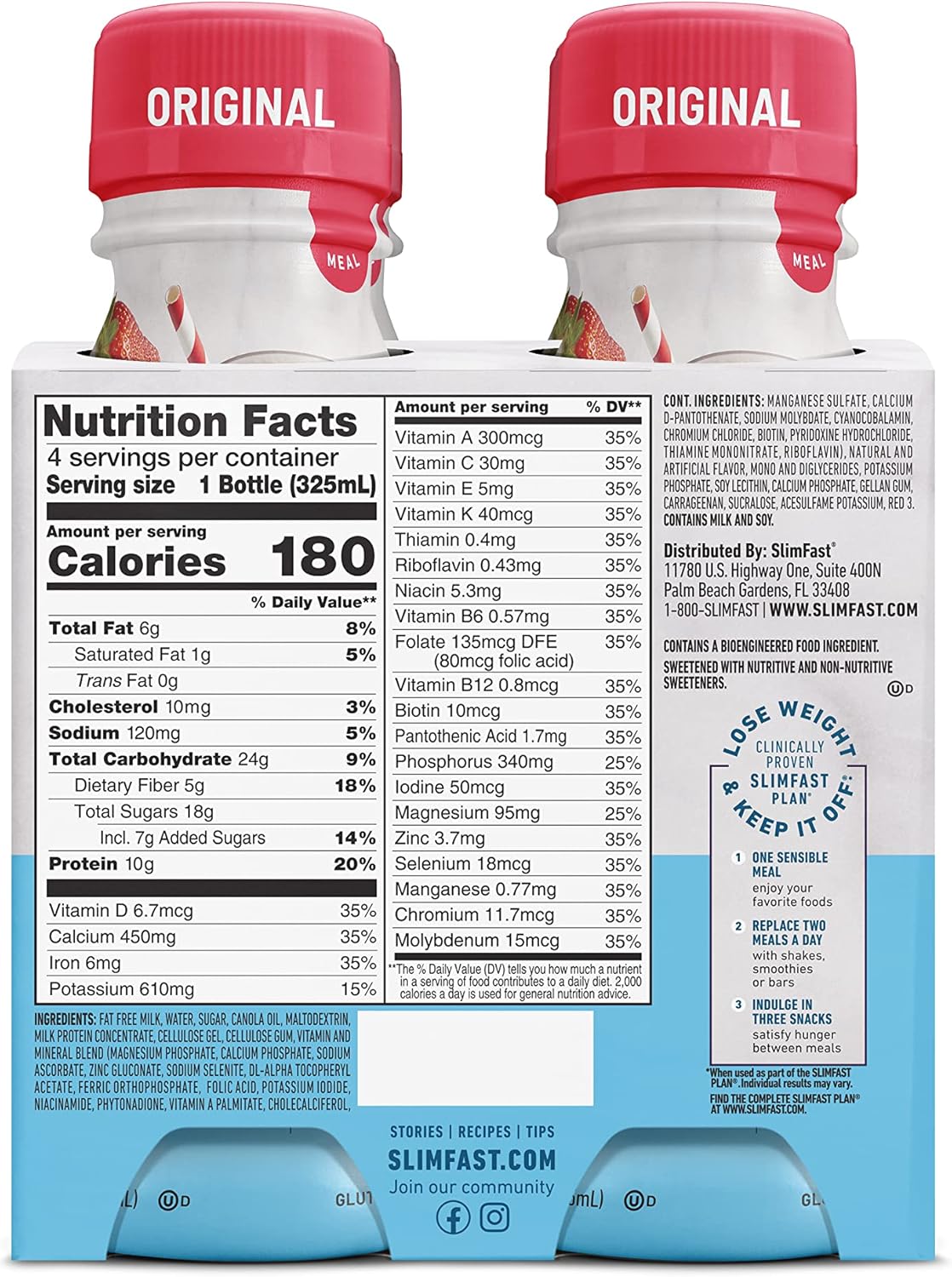 slimfast-original-strawberries-cream-meal-replacement-shake---4-pack-10g-protein-11-fl-oz-bottle---ready-to-drink-for-weight-loss-2