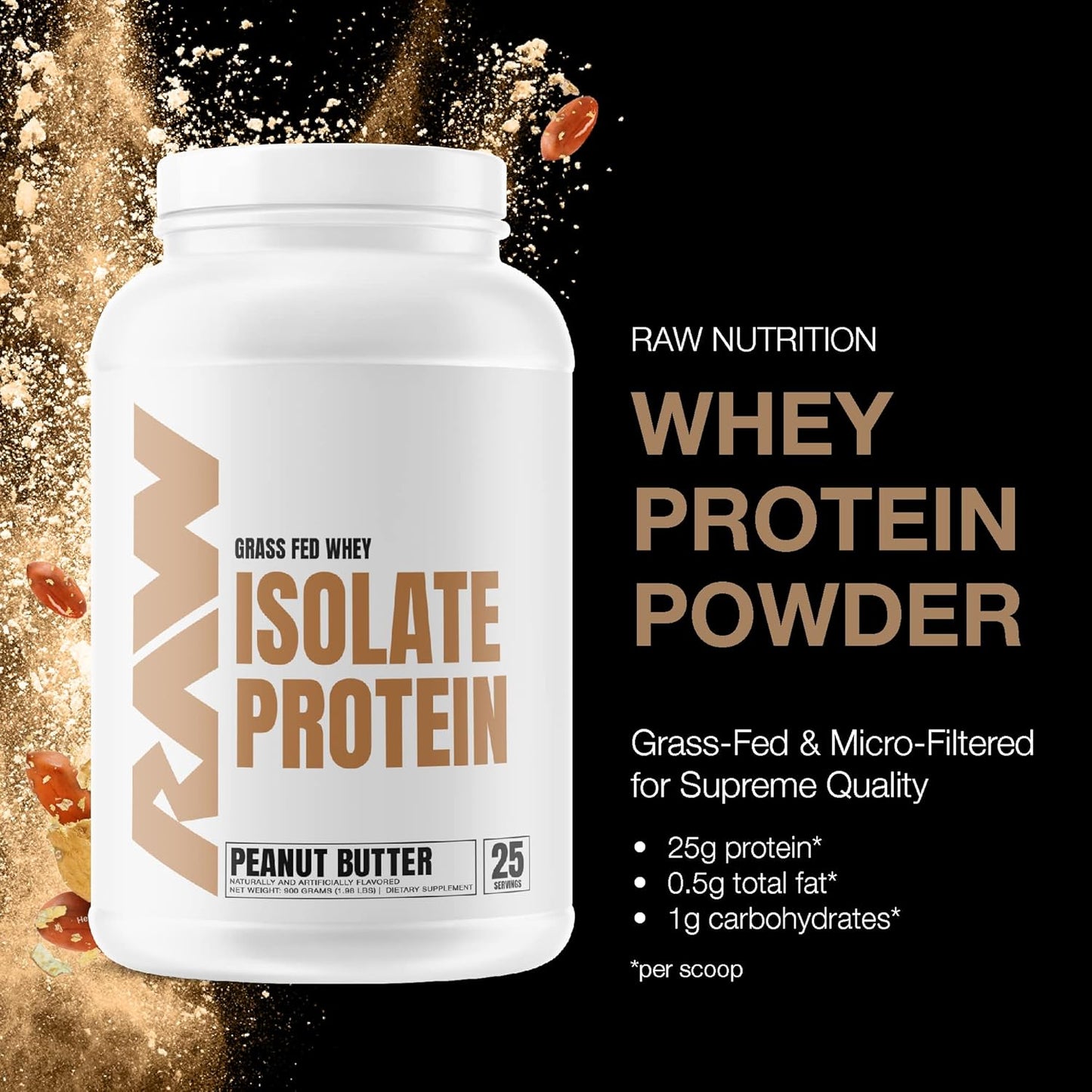 grass-fed-peanut-butter-whey-isolate-protein-powder---muscle-growth-recovery---low-fat-low-carb-naturally-flavored---25-servings-2