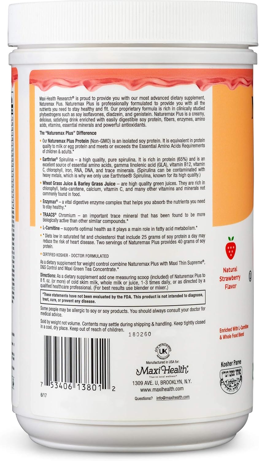 maxi-health-naturemax-plus-energy-support-soy-protein-powder---sugar-free-diet-supplement---20g-protein---strawberry-flavor---kosher---1lb-3