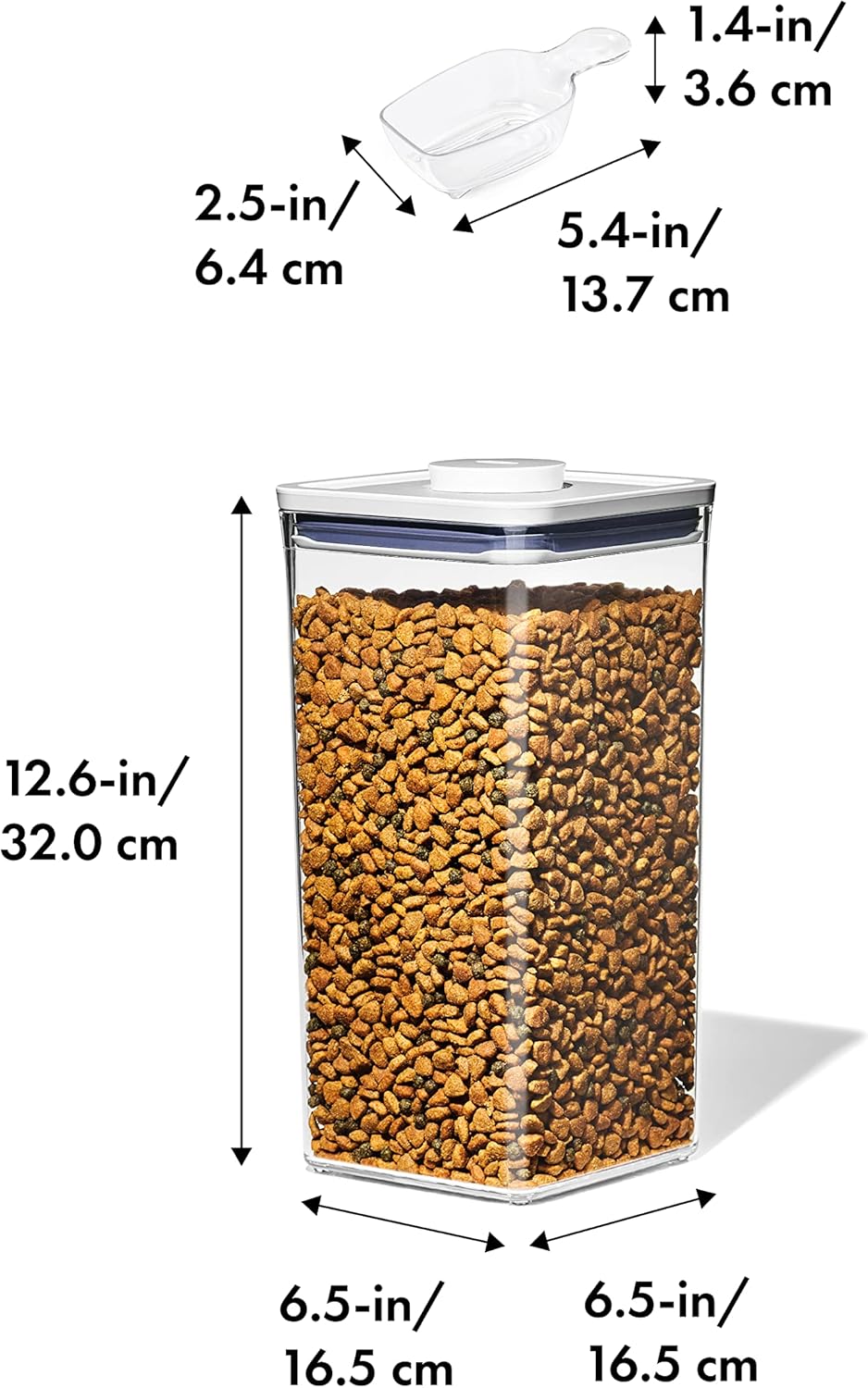 60-qt-oxo-good-grips-pet-pop-container-with-scoop-airtight-food-storage-for-dogs-cats-bpa-free-clear-design-holds-up-to-65lbs-dog-food-or-45lbs-cat-food-2