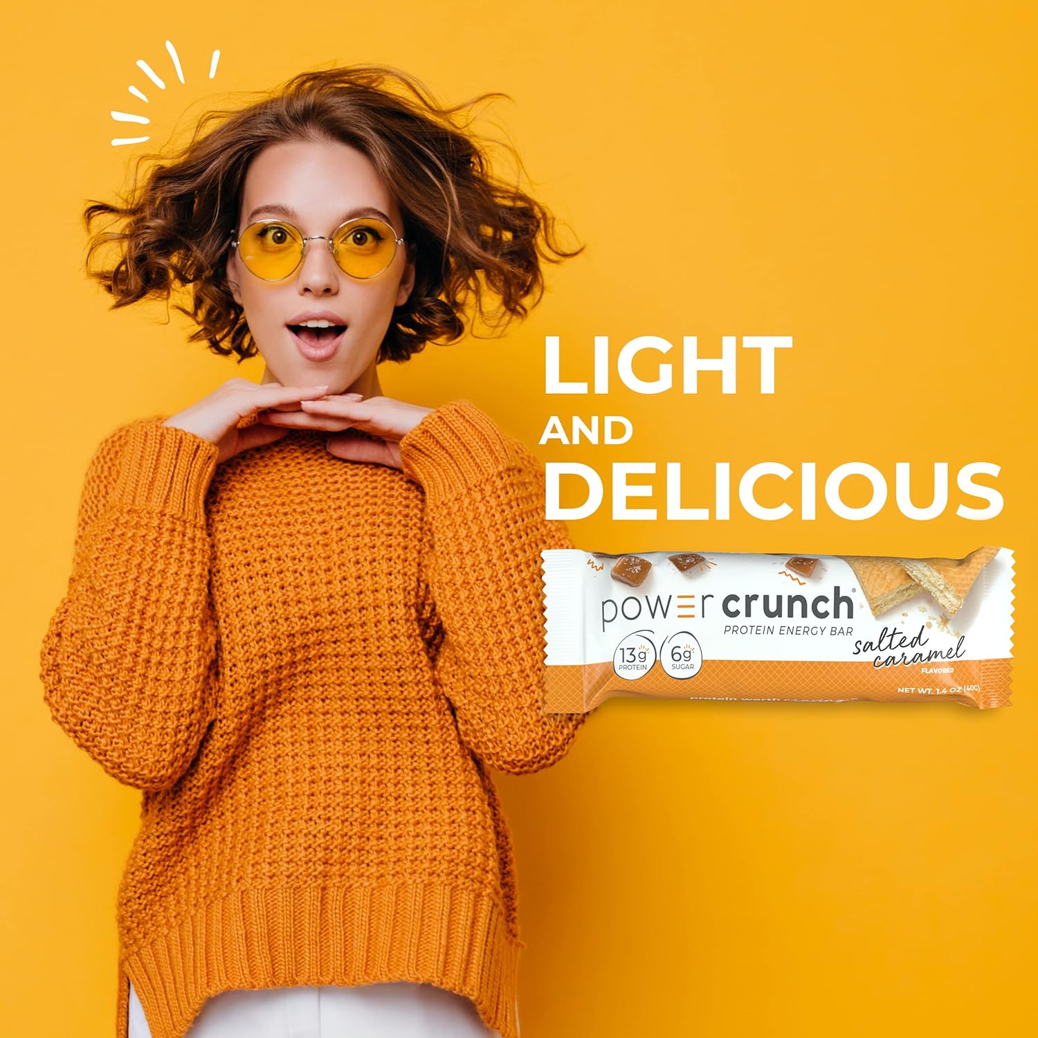 Salted Caramel Power Crunch Protein Wafer Bars - High Protein Snacks, 1.4oz (12 Pack) - Delicious Taste, Low Sugar - Espot.com.au