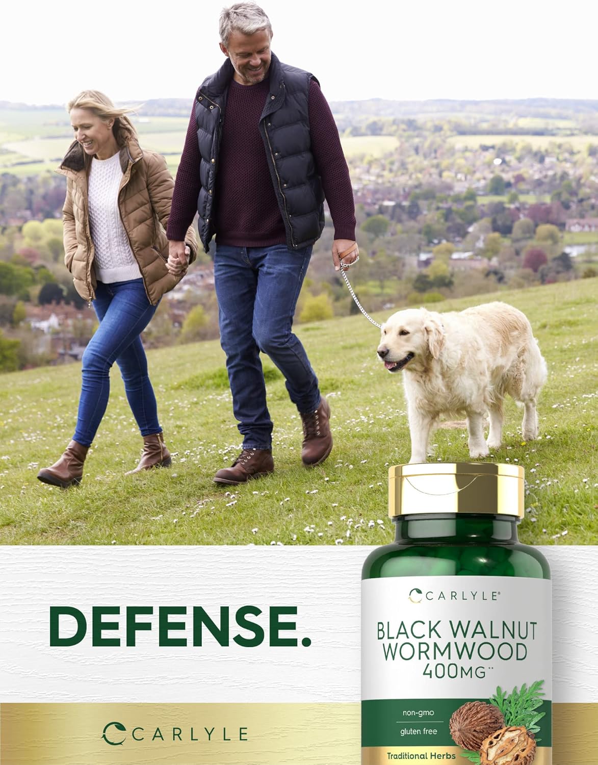Carlyle Black Walnut Wormwood Herbal Complex Capsules - 120 Count | Non-GMO, Gluten Free - Espot.com.au
