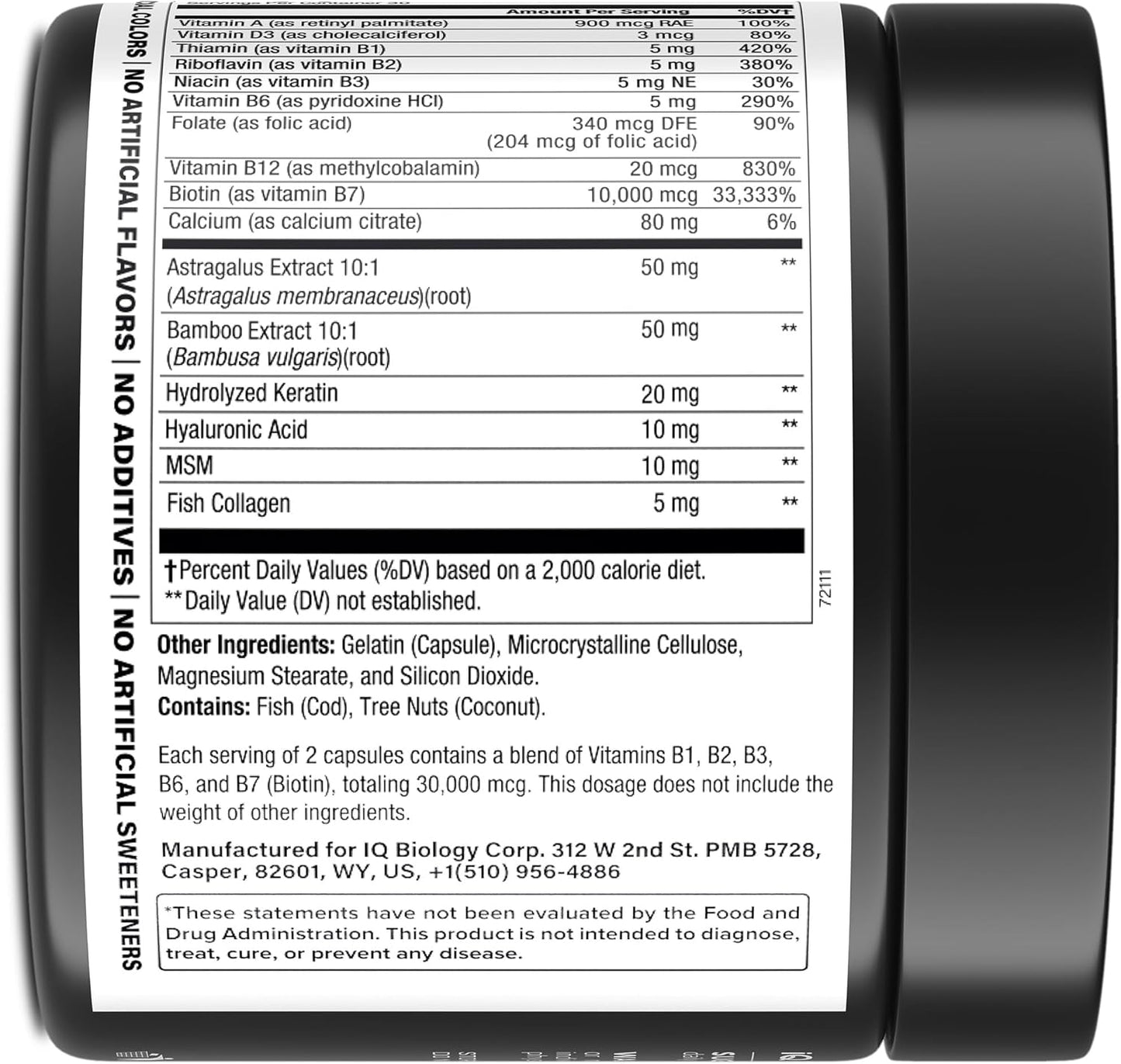 biotin-10000-mcg-supplement-with-collagen-keratin-for-hair-growth---hair-skin-and-nails-vitamins-for-men-women---promotes-healthy-regrowth-skin-glow-nail-repair---120-capsules-3