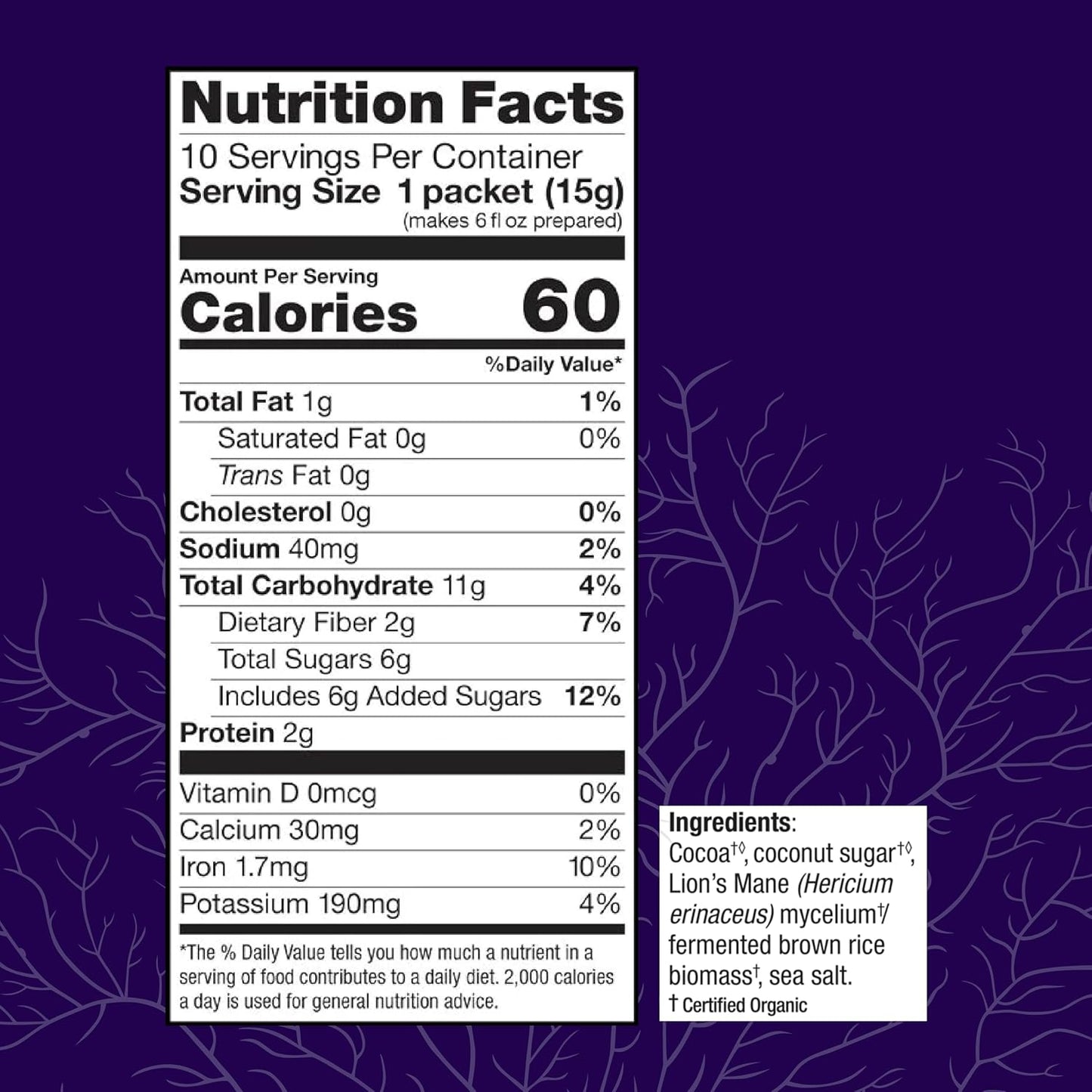 host-defense-mycobrew-cocoa-superfood-powder-drink-mix-with-lions-mane-mushroom---10-packets-made-with-fair-trade-certified-cocoa-2