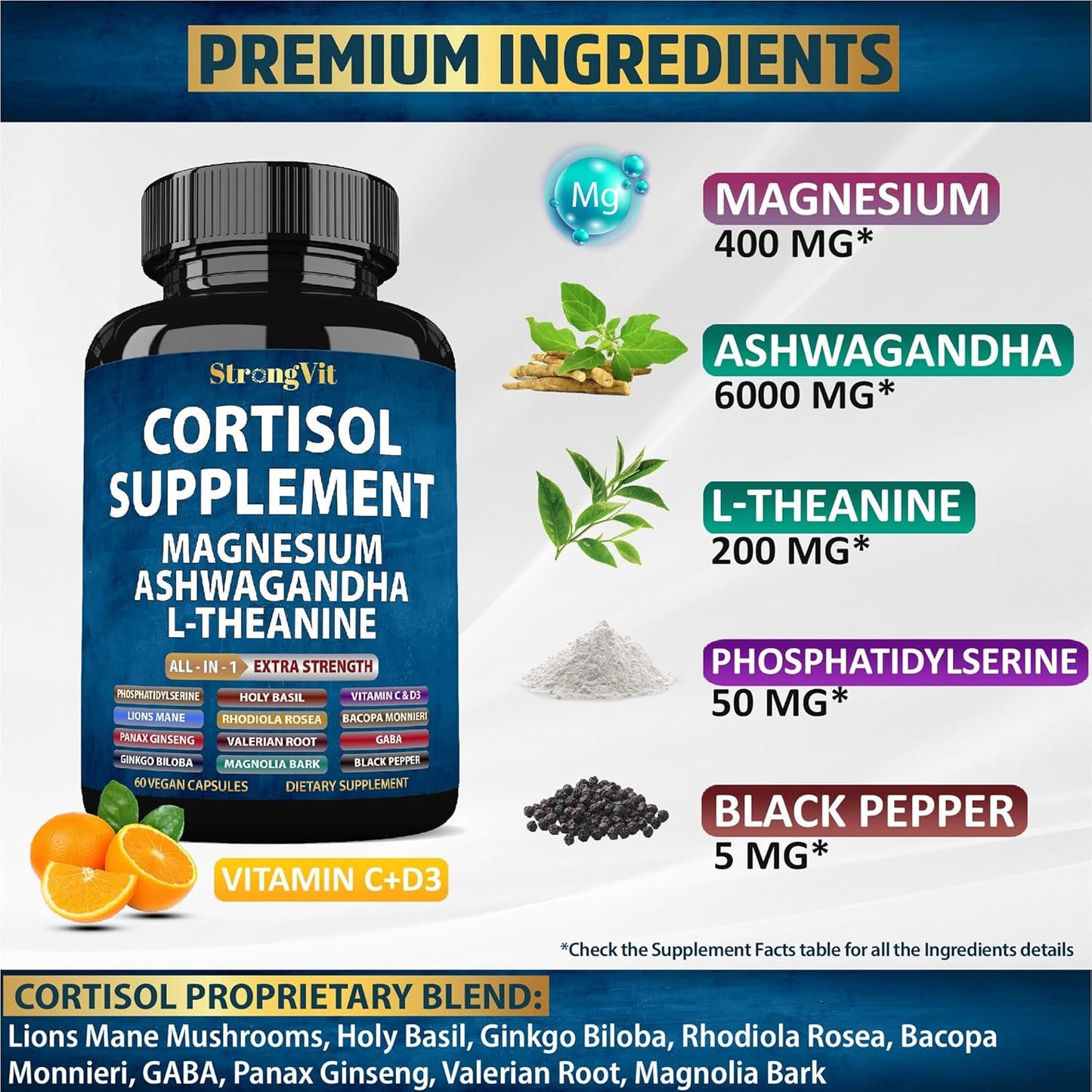 Women's Cortisol Support Supplement with Magnesium, Ashwagandha & L-Theanine - Reduce, Manage, Detox & Control Cortisol Levels for Calm, Clarity, Relaxation, and Focus - Espot.com.au