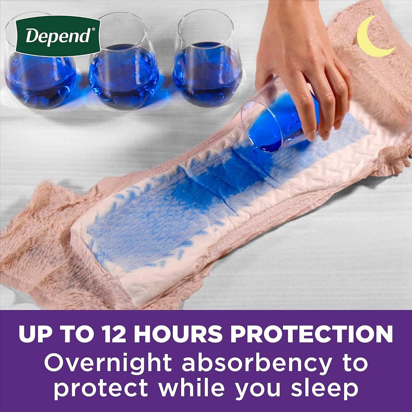 Depend Night Defense Women's Disposable Incontinence Underwear, Medium, 60 Count (4 Packs of 15), Overnight Protection, Blush - Espot.com.au