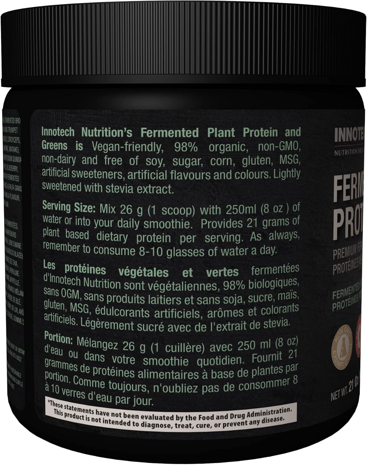 innotech-nutrition-solutions-fermented-plant-protein-greens-vanilla---lightly-sweetened-600g---organic-vegan-protein-powder-4