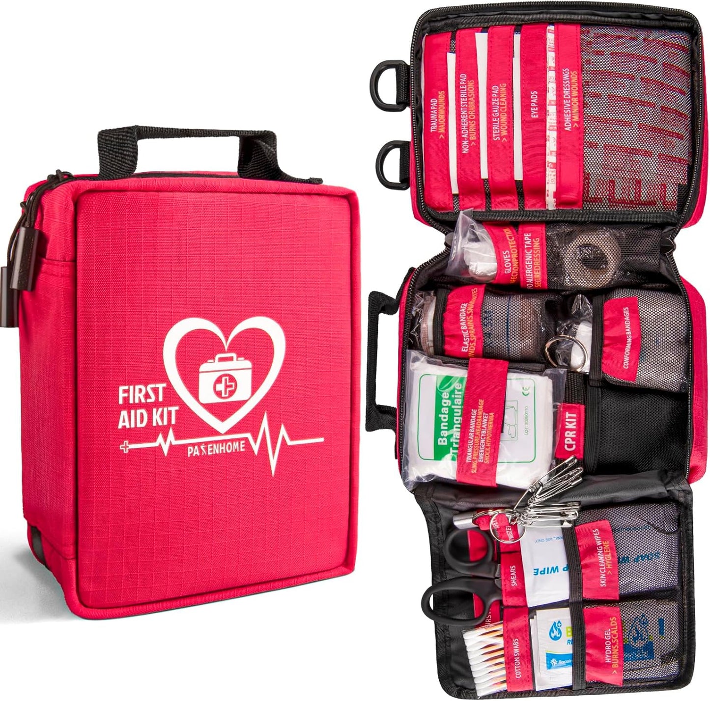 professional-trauma-first-aid-kit-with-labelled-compartments---ideal-for-home-office-car-outdoor-activities-hiking-travel-and-camping---molle-system-included-1