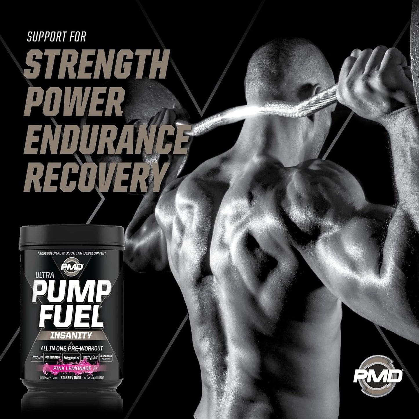 pmd-sports-ultra-pump-fuel-insanity-pre-workout-drink-mix---energy-strength-endurance-recovery---complex-carbs-amino-energy---electric-pink-lemonade-5