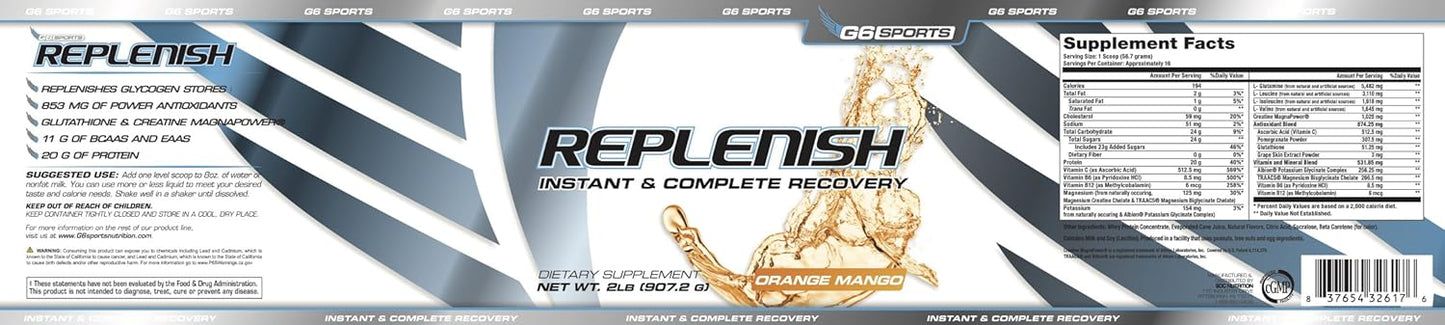 replenish-nutrition-post-workout-recovery-formula---11g-bcaas-20g-whey-protein-1000mg-creatine---orange-mango---2lb-jar-4