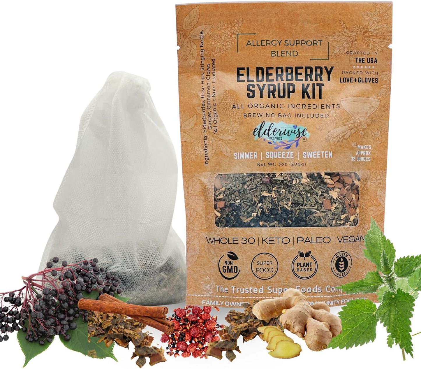elderwise-organics-elderberry-syrup-kit-for-allergy-support---makes-32oz---includes-brewing-bag---organic-ingredients---elderberries-rosehips-ginger-nettle-cinnamon-cloves-2