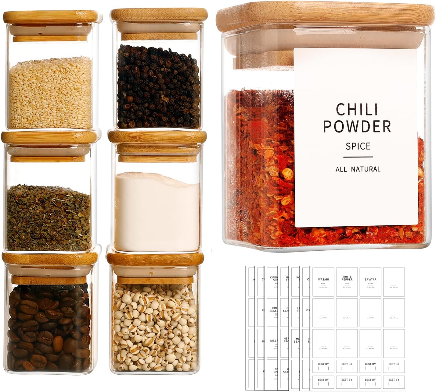 set-of-12-square-glass-spice-jars-with-bamboo-lids---5oz-airtight-herb-containers-with-waterproof-labels---small-seasoning-jars-for-kitchen-7