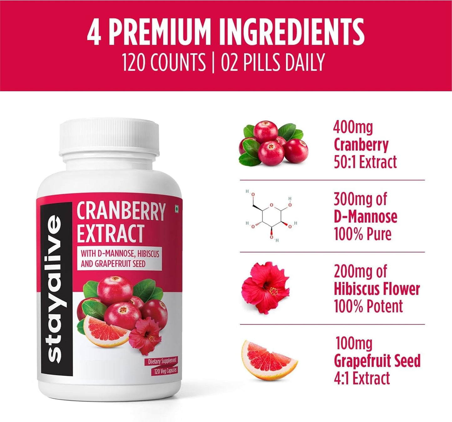 stayalive-cranberry-d-mannose-supplement-1000mg-for-urinary-health-immune-support---triple-formula-with-hibiscus-and-grapefruit-seed---cranberry-pills-for-women-and-men---gluten-free-3