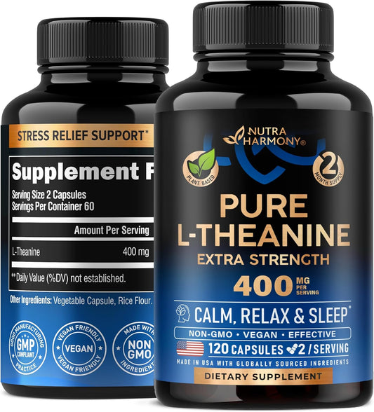 nutraharmony-l-theanine-400mg-capsules-for-stress-relief-relaxation-sleep-support---extra-strength-plant-based-supplement-made-in-usa---non-gmo-gluten-free---120-vegan-capsules-for-men-women-1