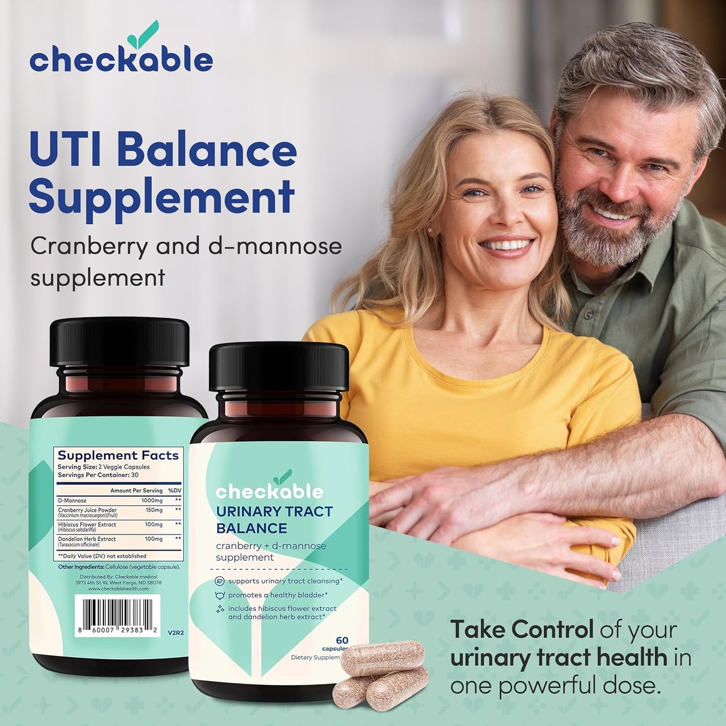 bladder-control-supplements-with-d-mannose-cranberry-hibiscus-dandelion---uti-treatment-for-women-men---60-cap---checkable-medical-2