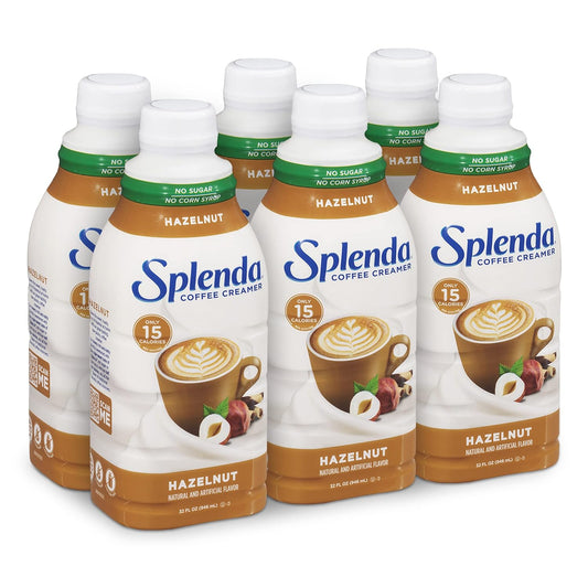 6-Pack SPLENDA Sugar-Free Hazelnut Coffee Creamer - 32 Fl Oz Bottles - Espot.com.au
