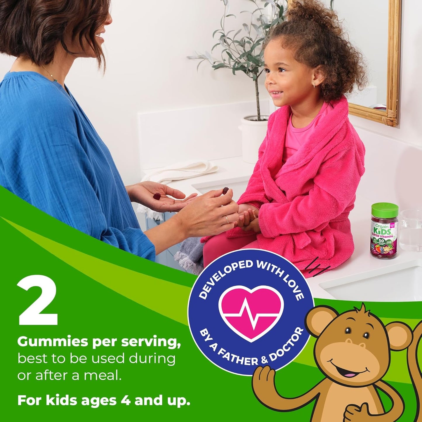 plant-based-orgain-kids-sugar-free-multivitamin-gummies---mixed-berry-flavor---immune-support-fiber---50-superfoods---15-vitamins-minerals---ages-4---1-month-supply---60-gummies-5