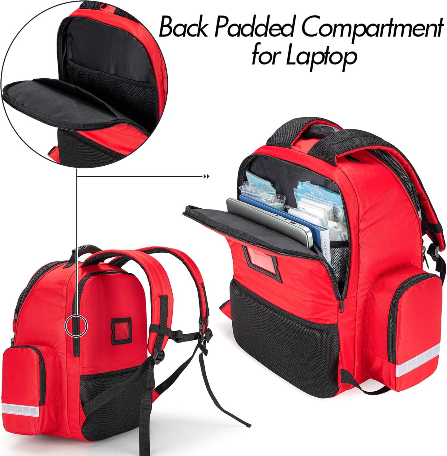 trunab-first-responder-bag-trauma-backpack---red-empty-emergency-kit-storage-pack-for-emt-ems-police-firefighters-safety-officers---patented-design-4
