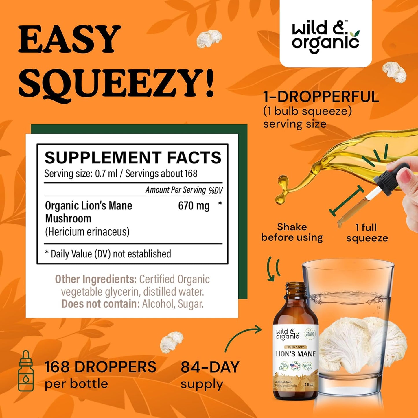 4 fl oz Wild & Organic Milk Thistle + Lion's Mane Tincture for Immune Support & Detox - Natural Herbal Supplement - Espot.com.au