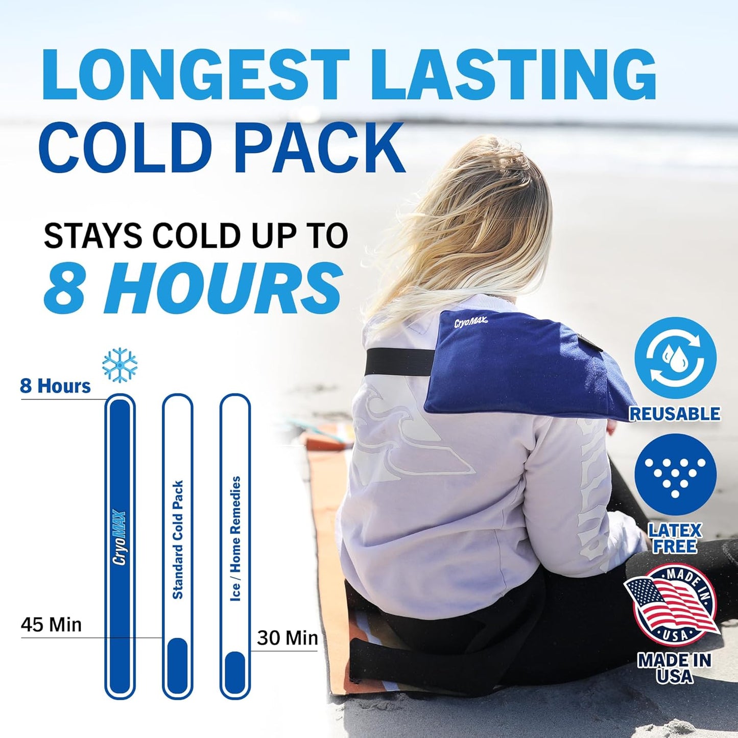 medium-cryo-max-cold-pack---8-hour-reusable-cold-therapy-ice-pack-for-elbows-knees-neck---6-x-12-size---single-count-3