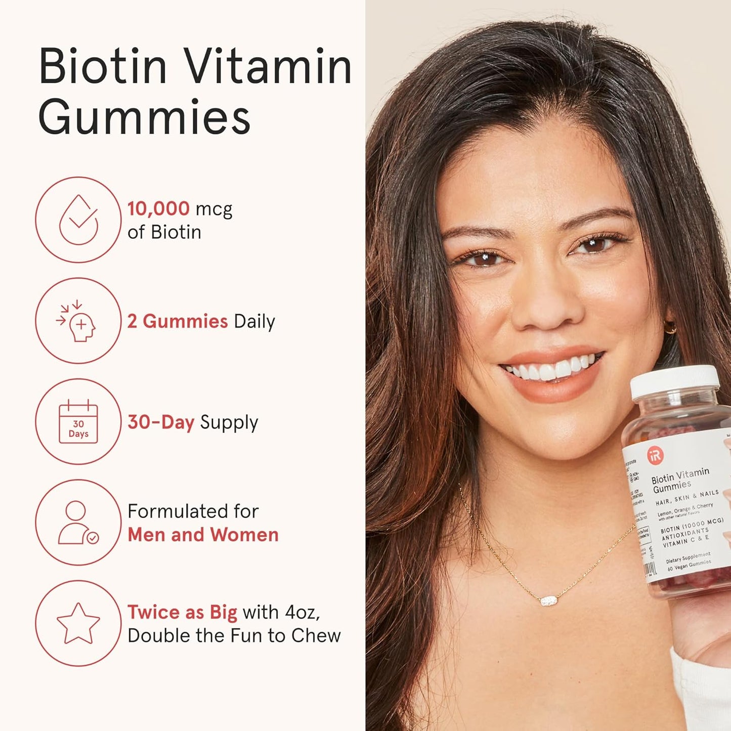 vegan-biotin-gummies-for-hair-growth-skin-nails---irestore-hair-vitamins-10000mcg---men-women-hair-gummies-3