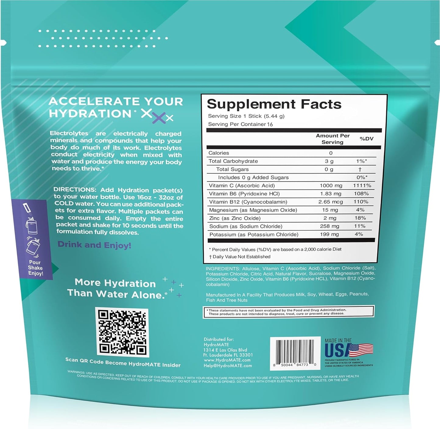 hydromate-electrolytes-powder-acai-berry-sugar-free-hydration-packets-with-vitamin-c---16-sticks-keto-friendly-party-favors-4